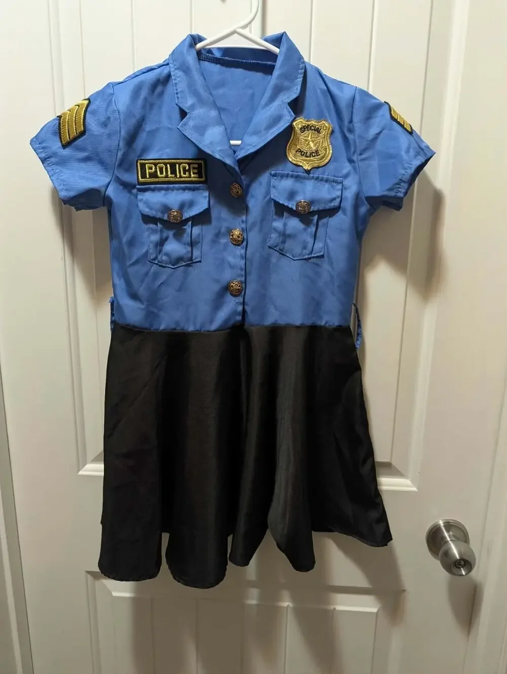 Kids Police Officer Cop Halloween Costume Dress Girls L (8-10) Cosplay
